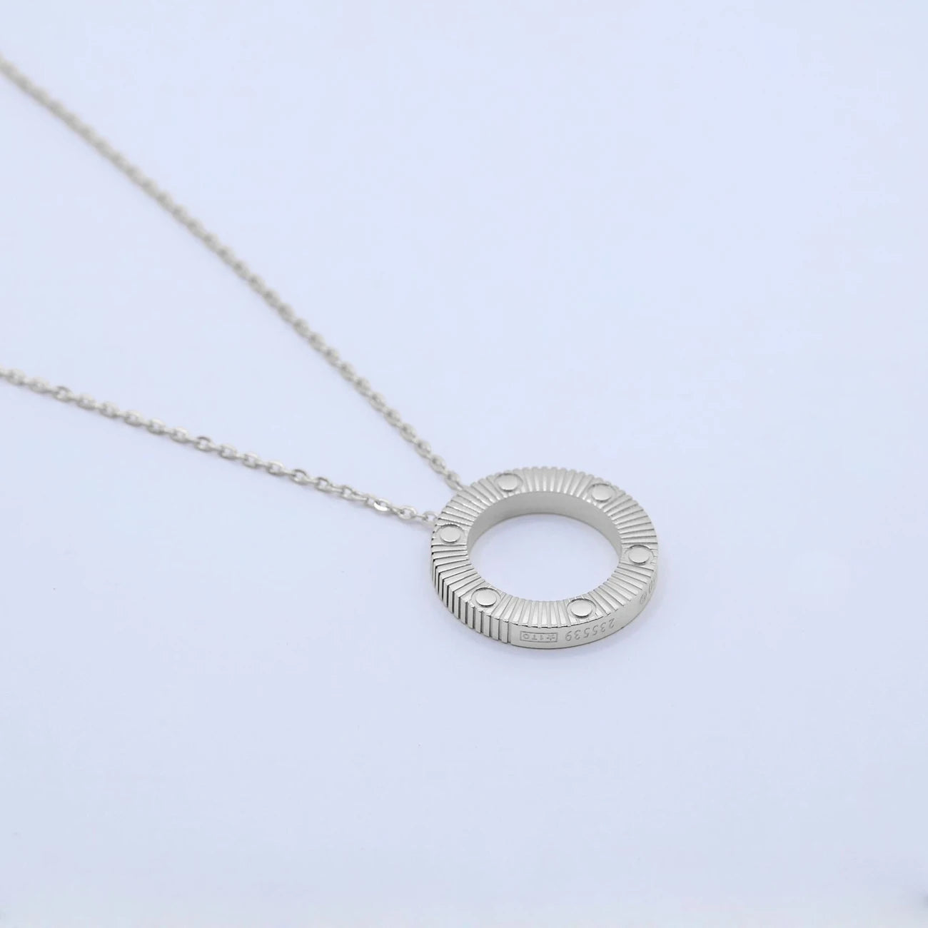 Women Necklace Titanium Steel No Fading Circle Pendant Necklace Inlaid Cubic Zirconia Dainty Minimalist Jewelry for Women
