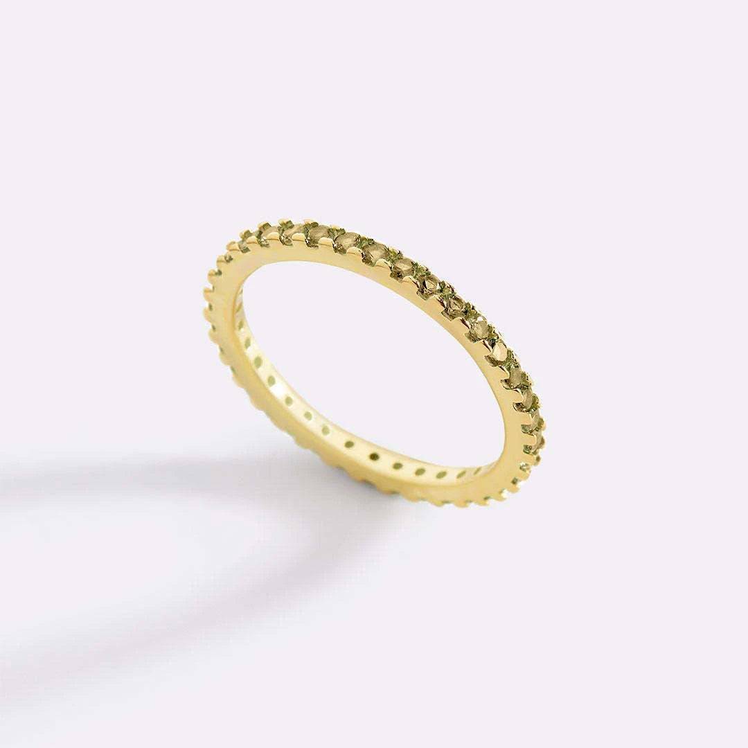 Alloy Eternity Ring Birthstone Gemstone Jewelry Minimalist Stackable Ring Holiday Gift For Her