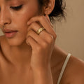 Trendy Gold Plated Quilted Dome Rings Minimalist Stackable Chunky Band Finger Ring for Women Everyday Wear Jewelry Gift Anillos