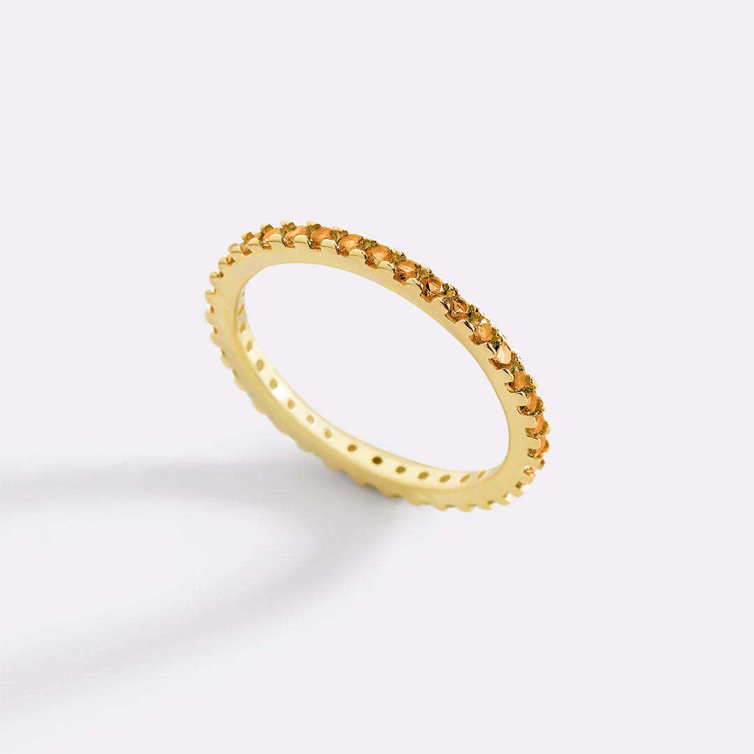 Alloy Eternity Ring Birthstone Gemstone Jewelry Minimalist Stackable Ring Holiday Gift For Her