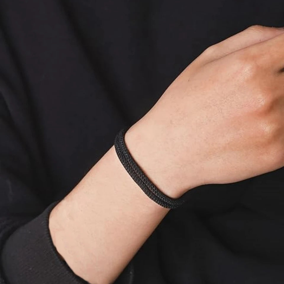 New Minimalist Men's Rope Bracelet Double Layer Survival Bracelet Accessories Boyfriend Gift Magnet Buckle Men's Bracelet